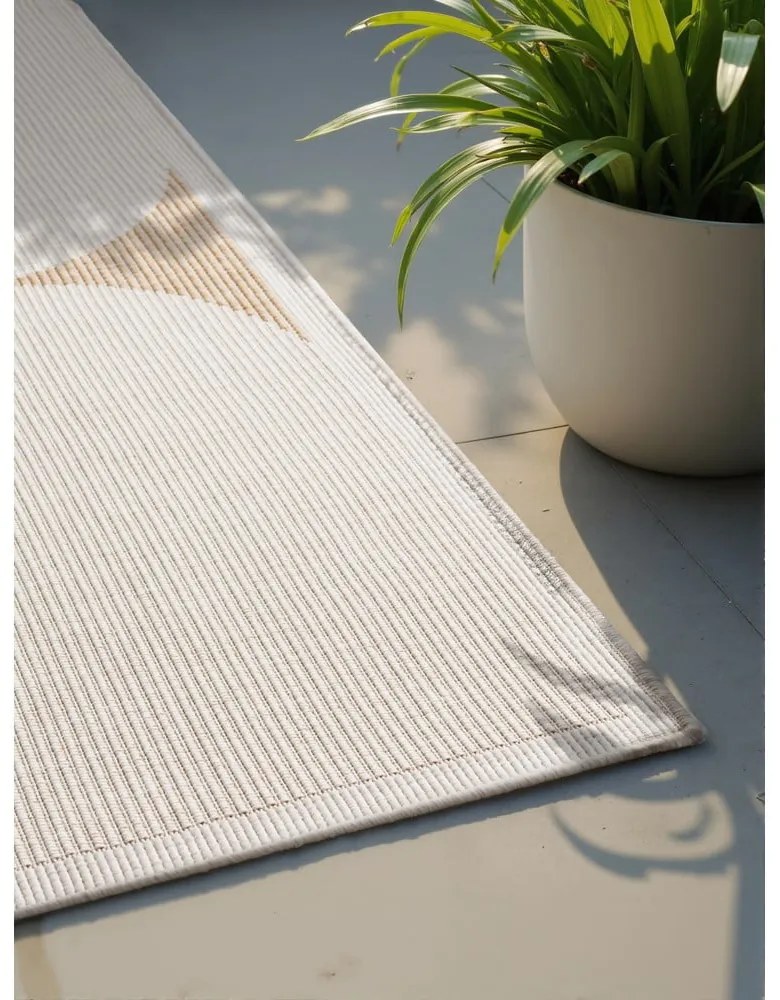 Vnútorný a vonkajší koberec v béžovej a slonovinovej farbe 160x230 cm Duet Bowen – NORTHRUGS