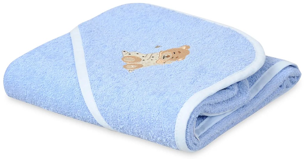 Babymatex Osuška s kapucňou MAXI 100x100 cm - Modrá