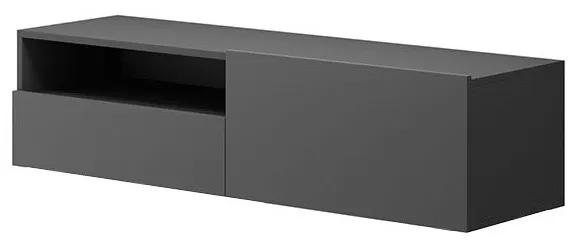 Piaski Závesný TV stolík Moyo II 120 cm matný grafit