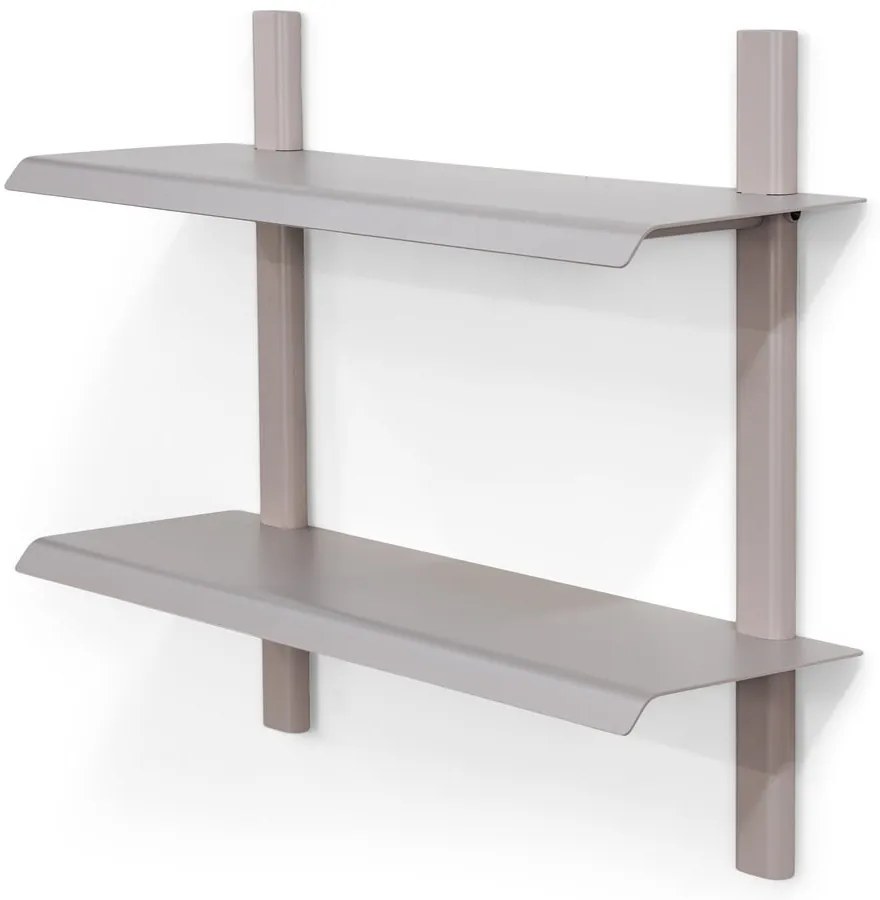 Taupe poschodová kovová polica 60 cm Hola – Spinder Design