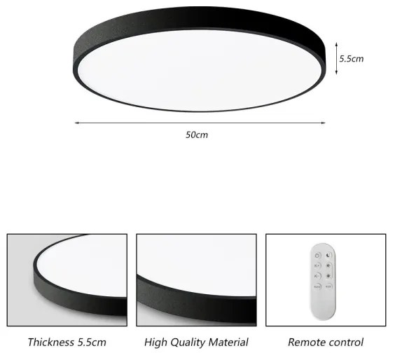 Immax NEO 07249L-LED Stmievateľné svietidlo SEMPLICI 48W/230V Wi-Fi Tuya černá+ DO