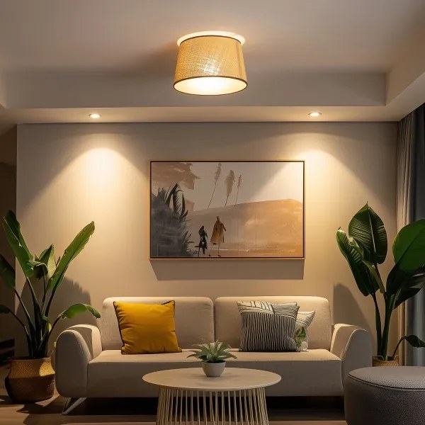 Brilagi - LED prisadený luster CERIA 1xE27/40W/230V, priemer 35 cm, béžový