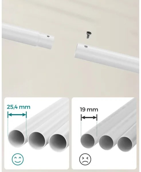 Mobilný stojanový vešiak LINEA biely