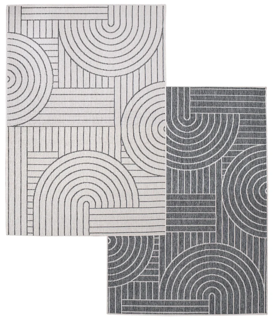 Dekorstudio Obojstranný koberec na terasu DuoRug 5842 - sivý Rozmer koberca: 120x170cm