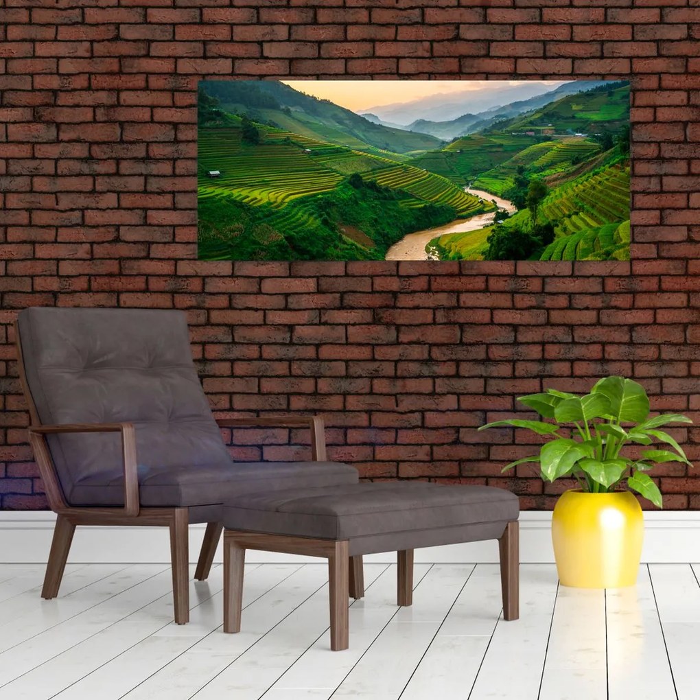 Obraz - Ryžové terasy II. (120x50 cm)