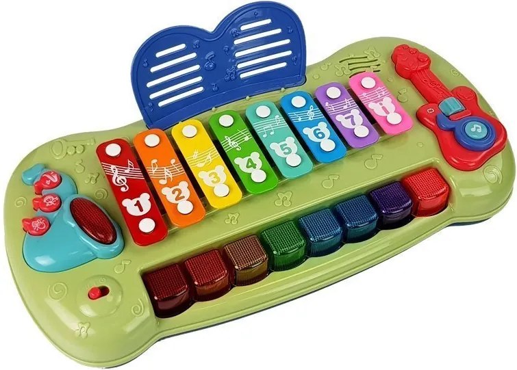 LEAN Toys Detské klavíry Cimbaly Osvetlené klávesy Hudba