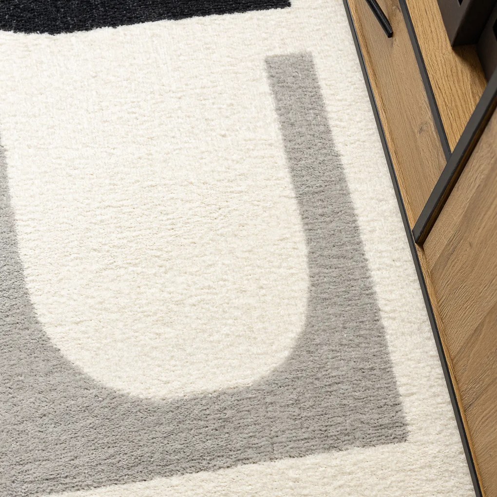 Dywany Łuszczów, Kusový koberec Fusion 0213 white/dark pink, 80x150, viacfarebná, kancelária