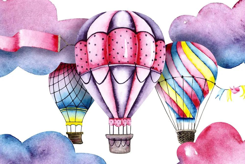 Obraz akvarelové balóniky