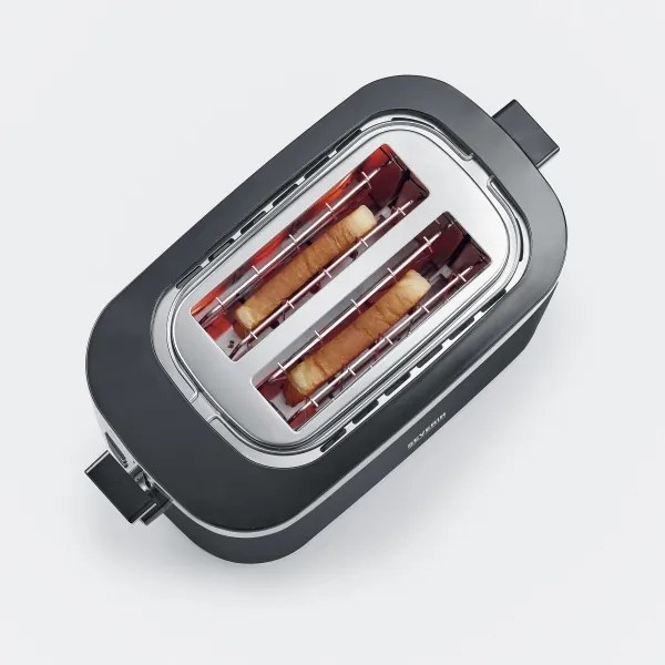 Severin AT 9264 - Hriankovač s dvoma otvormi 800W/230V nerez/čierna