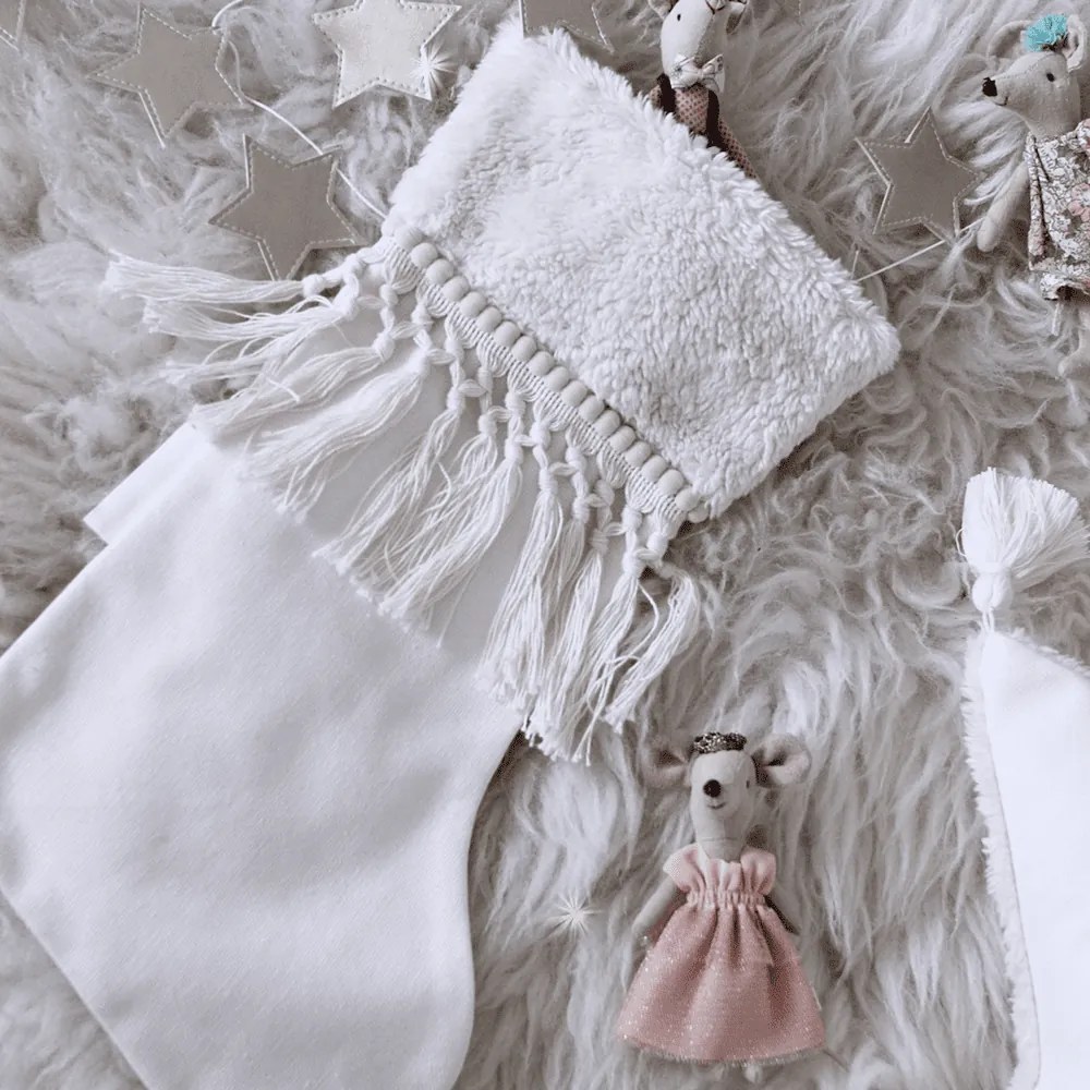 Vianočné Boho pančucha 42x26cm