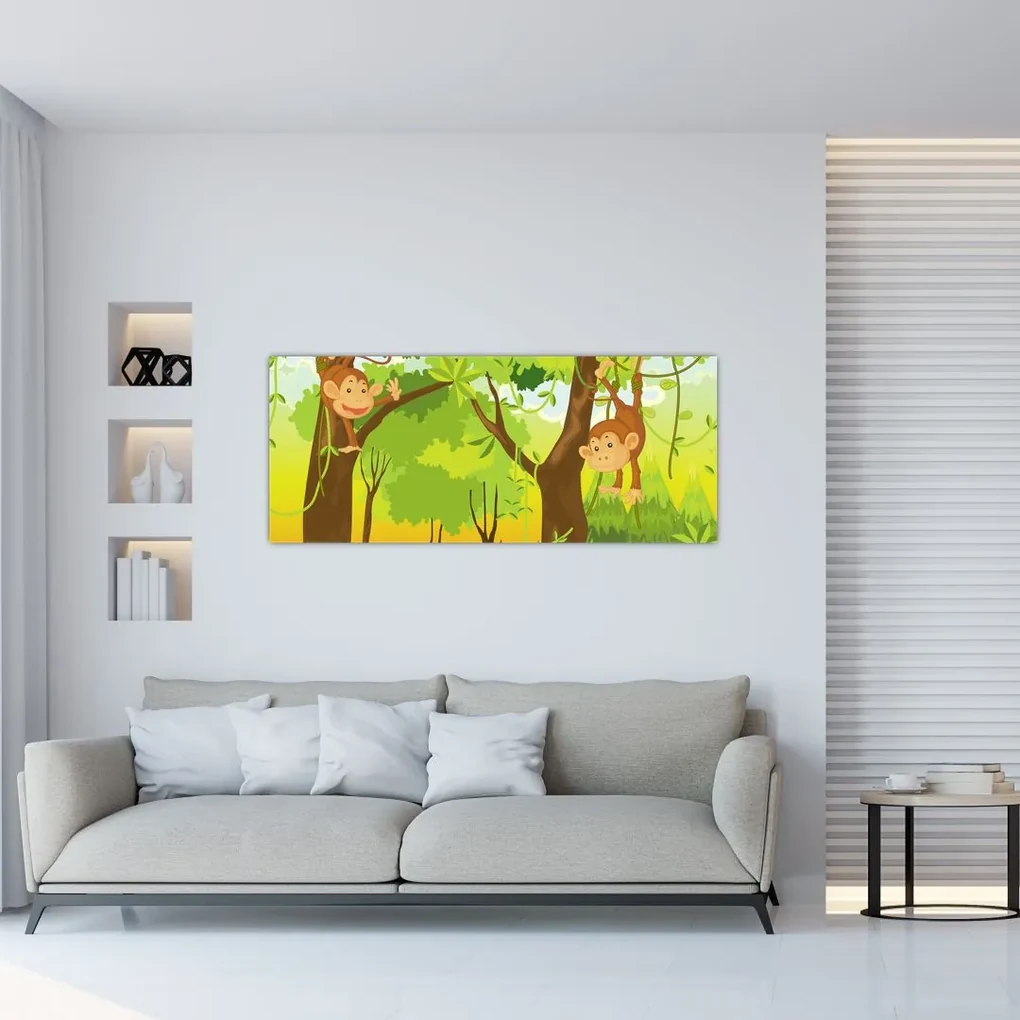 Obraz - Opičiaci (120x50 cm)