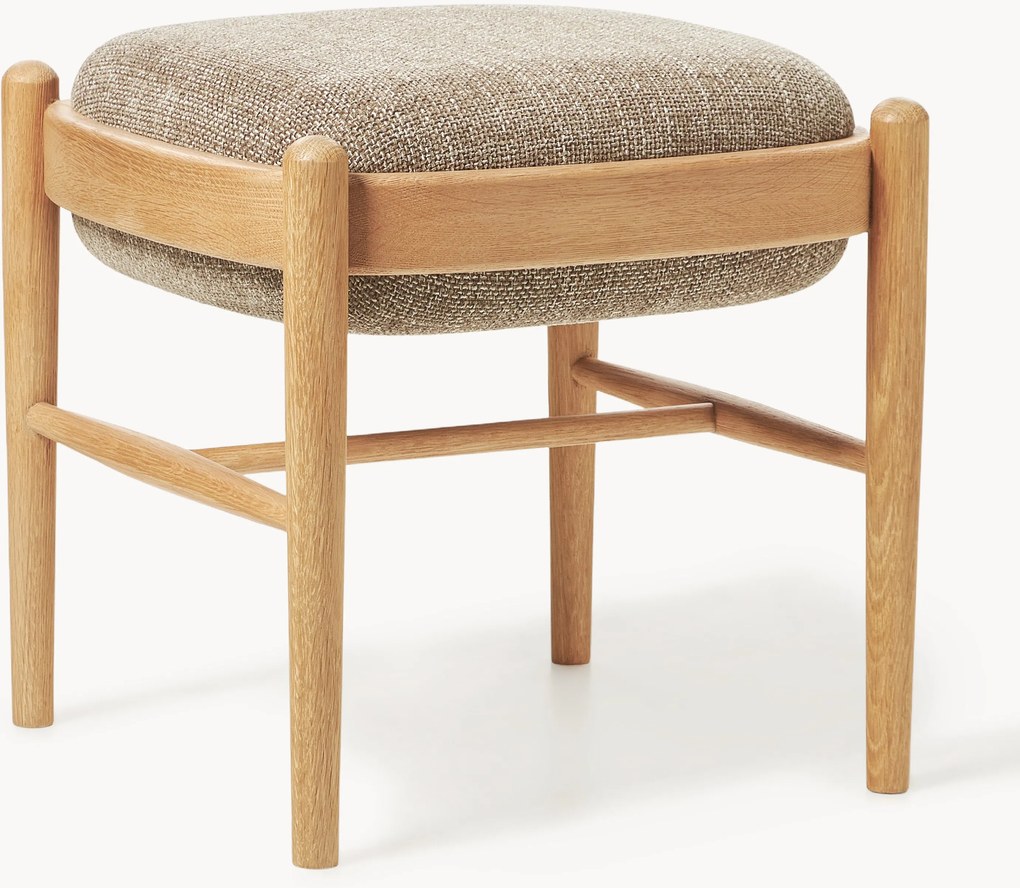 Čalúnená taburetka z dubového dreva Imara