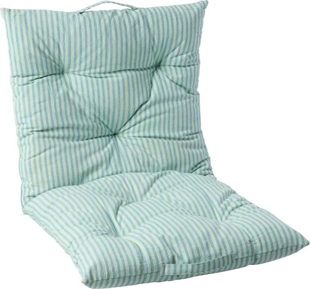 Ib Laursen Prošívaná matrace Linea Light Green Blue Stripes 50 × 100 cm