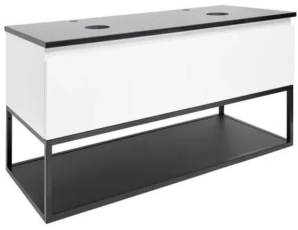 Kúpeľňová skrinka s krycou doskou SAT B-Way 119x30x45 cm biela lesk BWAY120WTKF, 1 ks