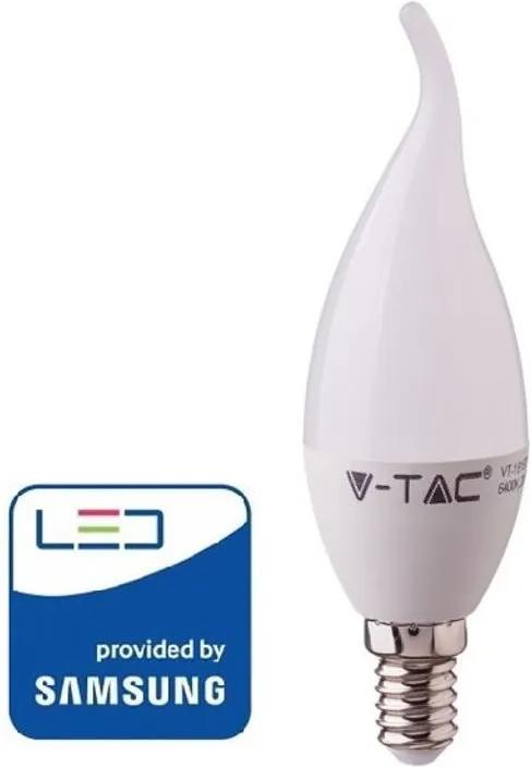 V-TAC PRO LED žiarovka E14 C37 5,5W studená biela SAMSUNG