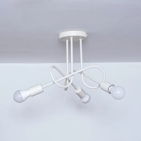 Prisadený luster OXFORD 3xE27/15W/230V krémový