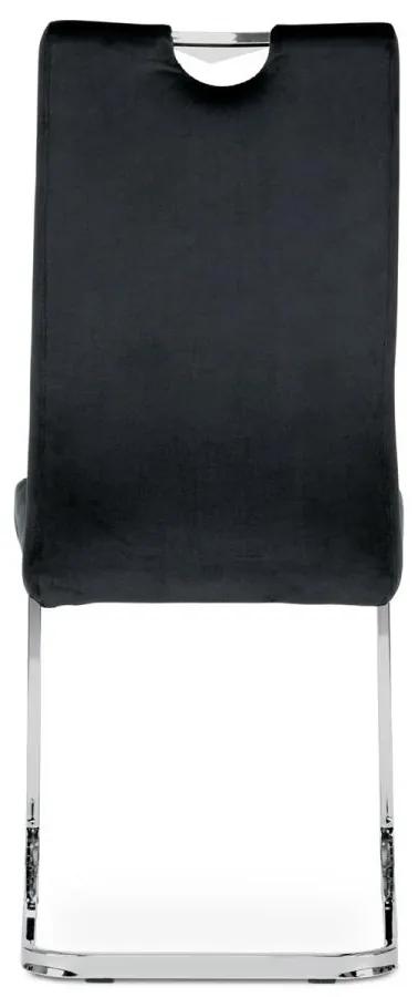 Autronic -  Jedálenská stolička DCL-416 BK4 čierna zamatová látka