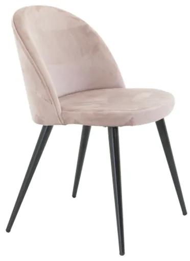 Velvet stolička ružová