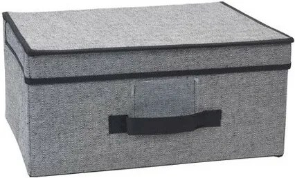 Koopman Úložný box s vekom 39 x 29 x 19 cm, čierna
