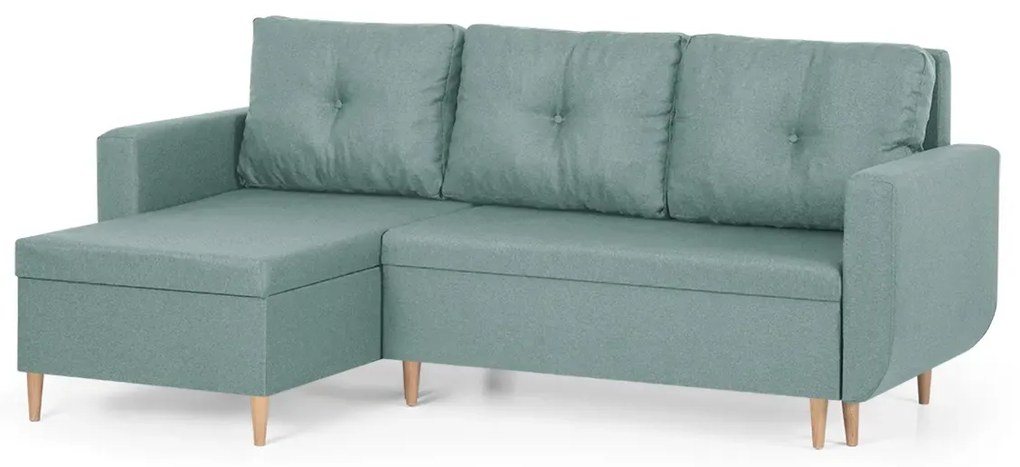 Rozkládací rohová sedací souprava DORIS Mentolová