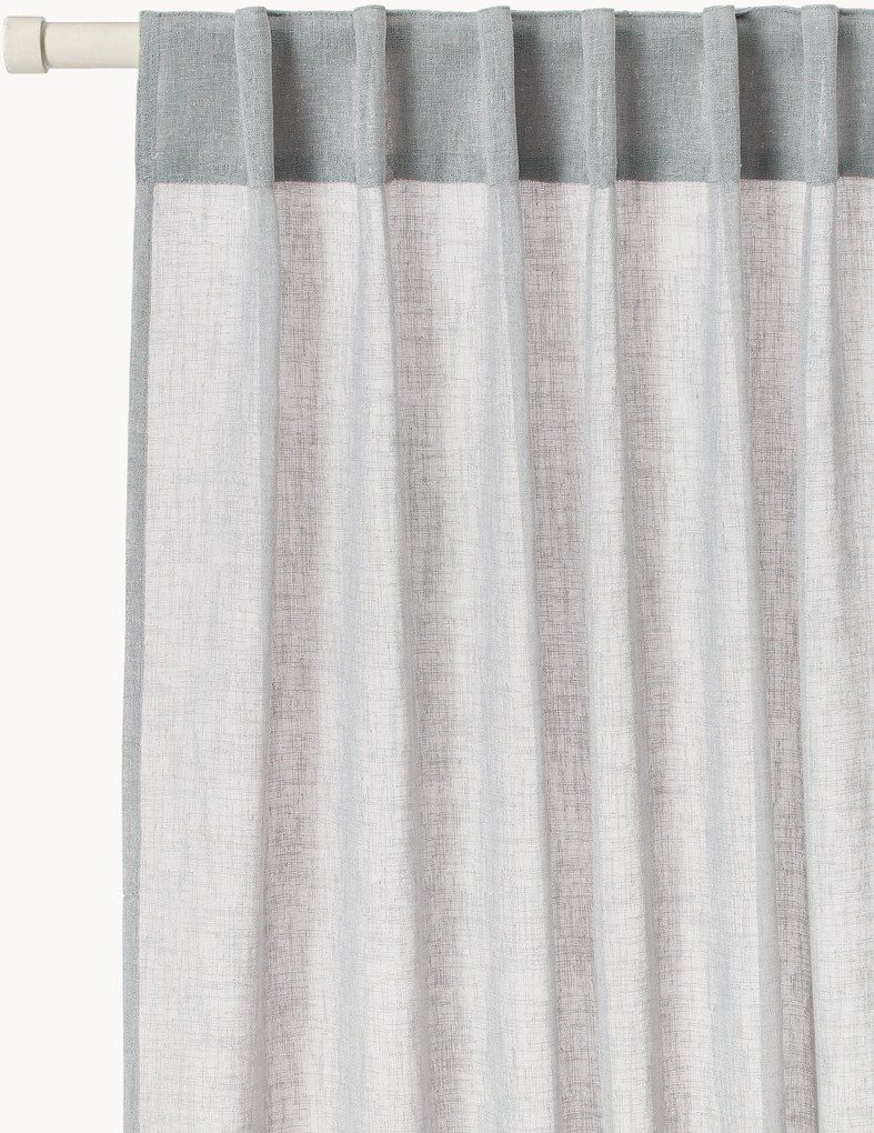 Priehľadné závesy's multifunkčným pásom Ibiza, 2 ks