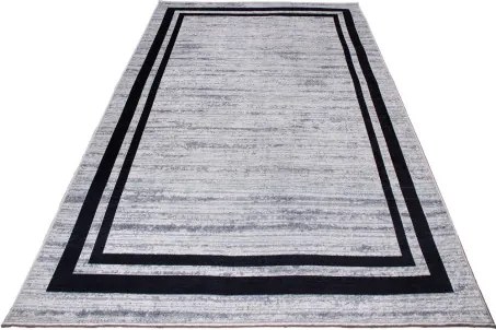 Protišmykový koberec MILANO 80007-02 čierny / sivý