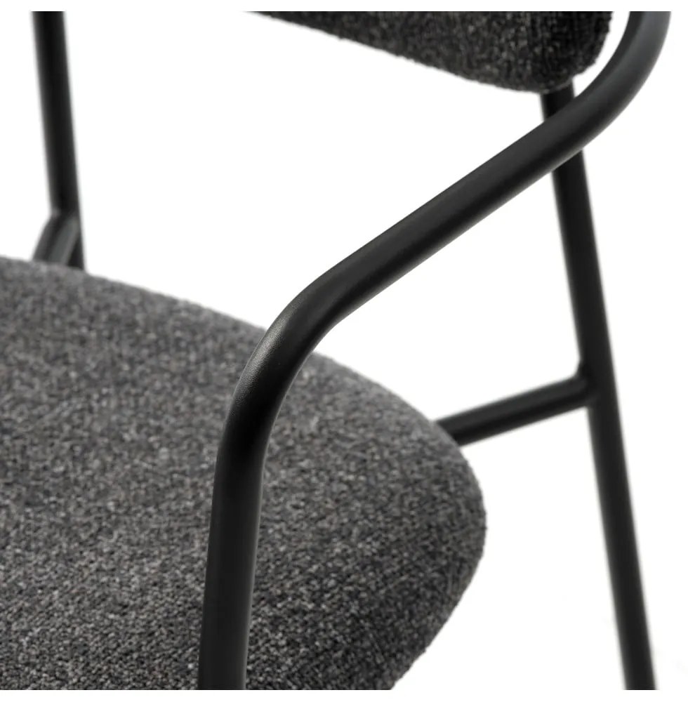 Tmavosivá jedálenská stolička Zama – Unique Furniture