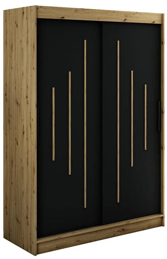 Skriňa Halifax Y 150 Dub Artisan/čierna