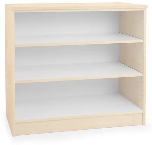 Nízka knižnica THEO, 900x1000x450 mm, breza