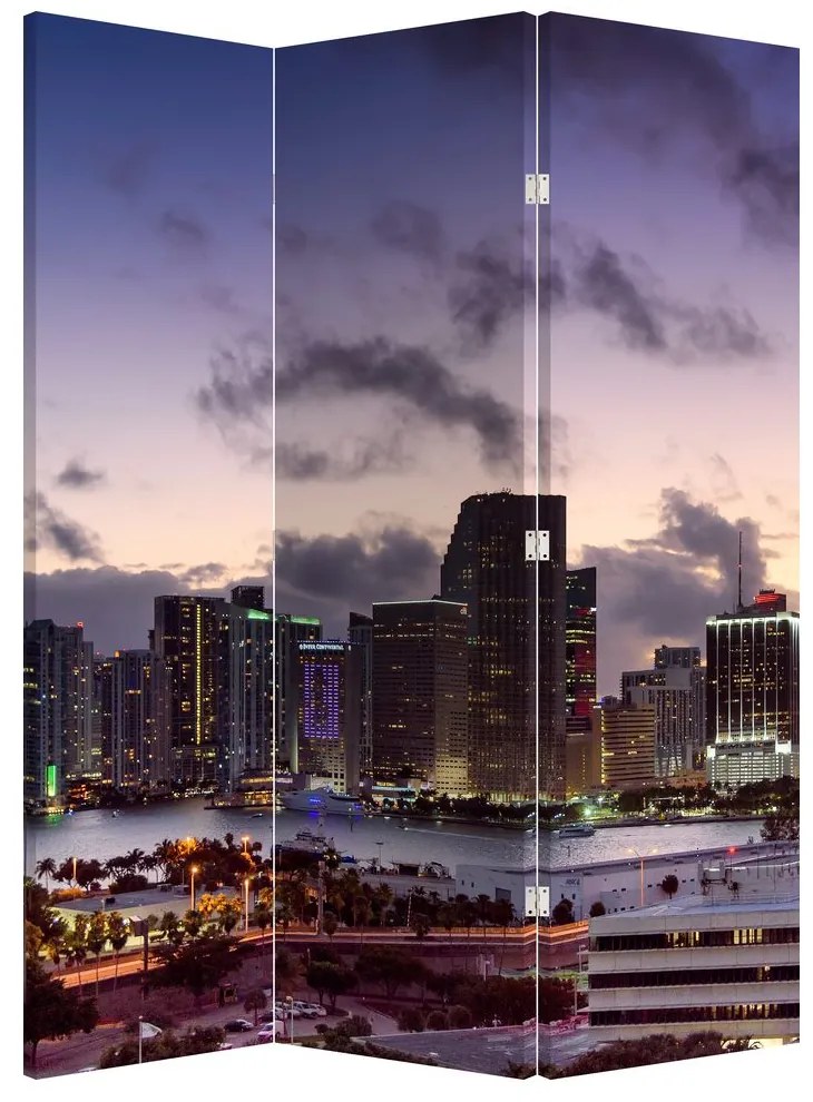 Paraván - Metropola s mrakodrapmi (126x170 cm)