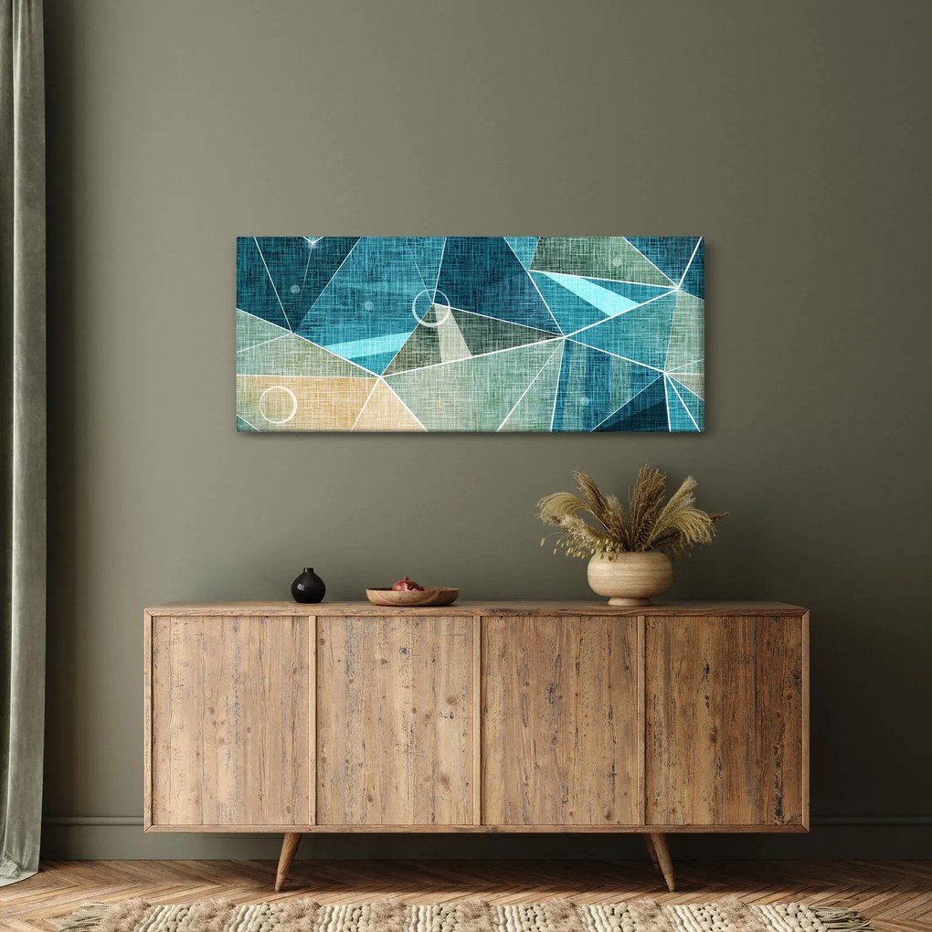 Obraz - Tyrkysová abstrakcia (120x50 cm)
