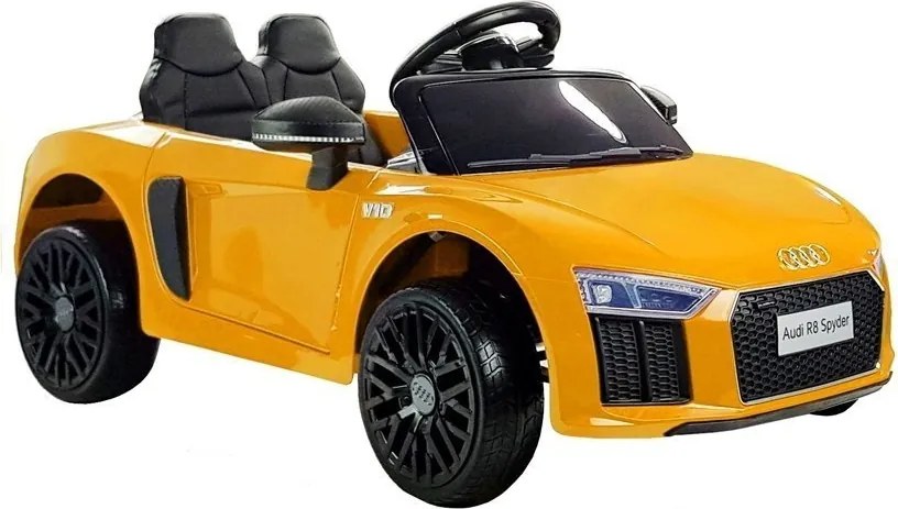 LEAN CARS Audi R8 Spyder Batéria Auto žltá