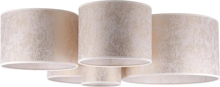 Duolla - Stropné svietidlo ROLLER PENTO 5xE27/60W/230V biela/zlatá