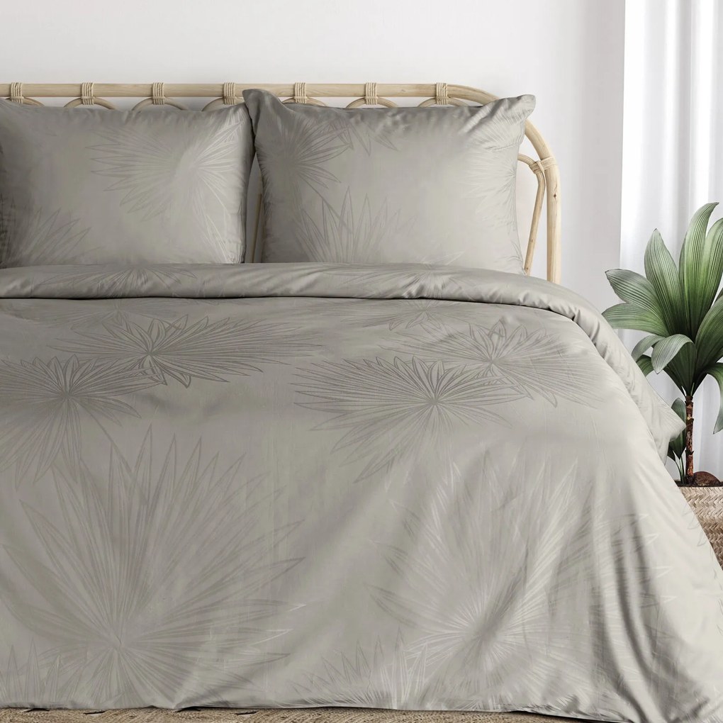 ŽAKÁROVÉ OBLIEČKY NIKOL 160X200 CM, 2 KS 70X80 CM ŠEDOBÉŽOVÁ