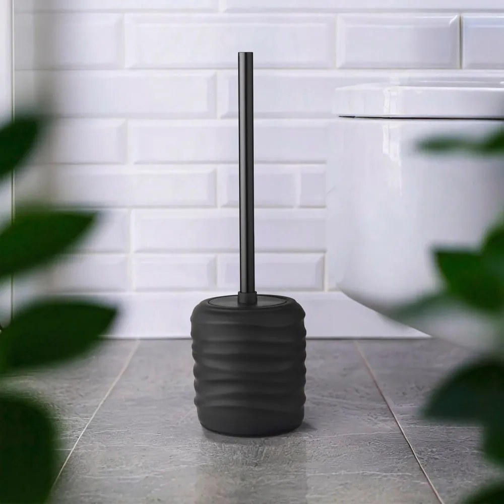 Čierna keramická WC kefa Illana – Wenko