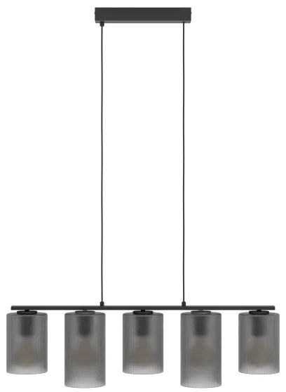 Eglo 901163 - Luster na lanku COLOMERA 5xE27/40W/230V šedá