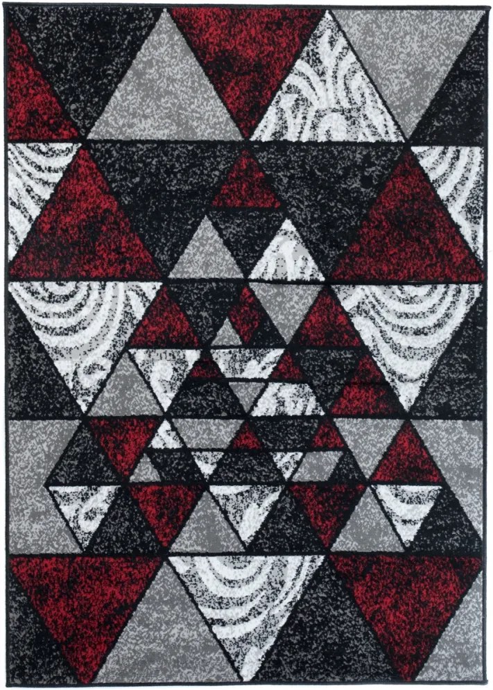 Kusový koberec PP Maxim sivočervený, Velikosti 140x200cm