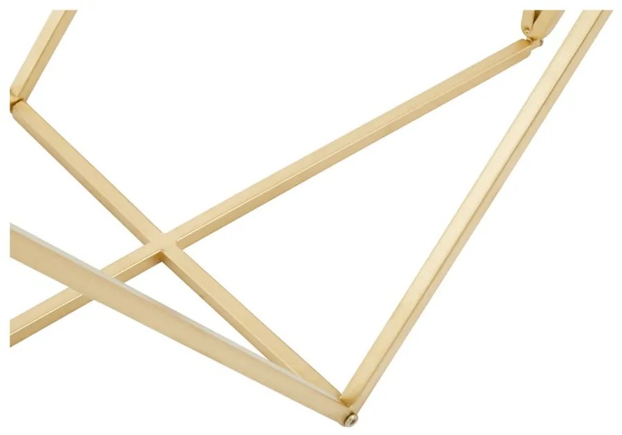 Konzolový stolík so sklenenou doskou v zlatej farbe 40x120 cm Farran – Premier Housewares