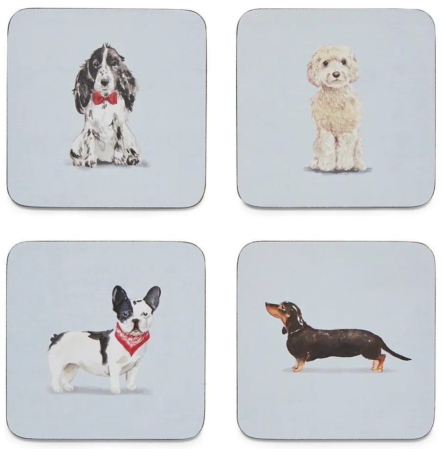 Súprava 4 podnosov Cooksmart ® Curious Dogs