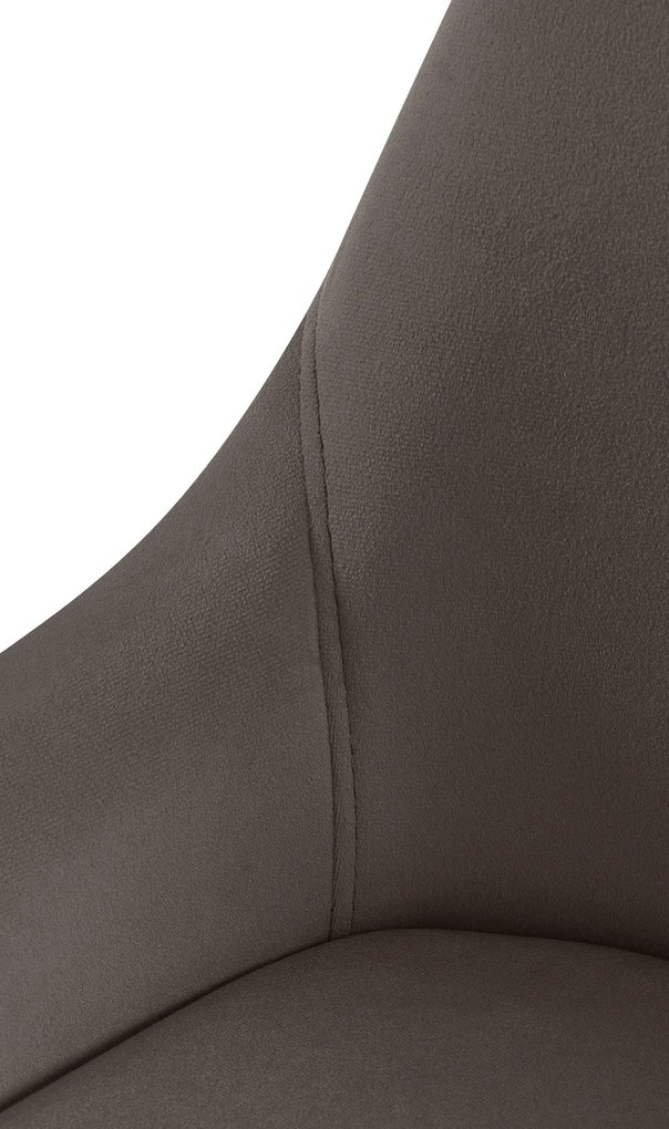 Jedálenská stolička Elmira - zamat, čierny rám - Antracit