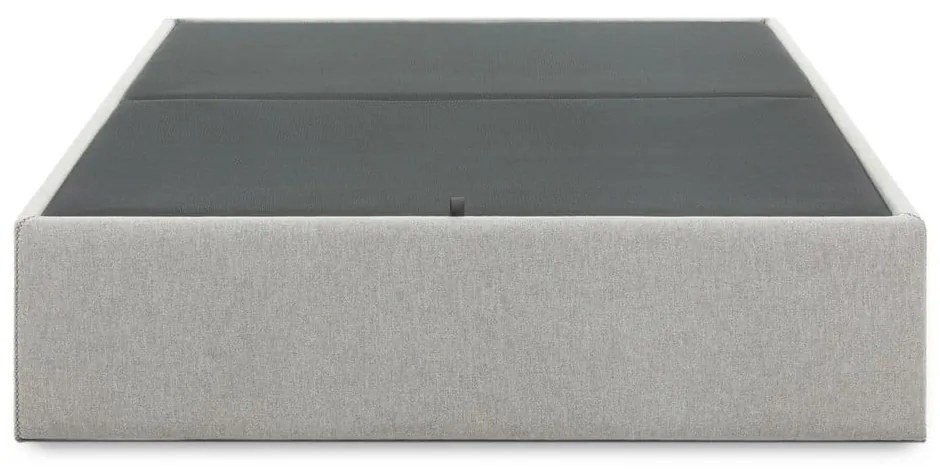 Sivá čalúnená dvojlôžková posteľ s úložným priestorom 180x200 cm Matters – Kave Home
