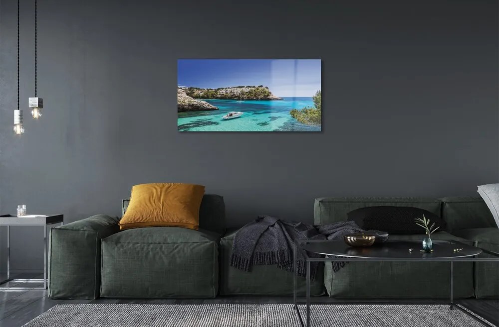 Sklenený obraz Španielsko Cliffs morské pobrežie 120x60 cm