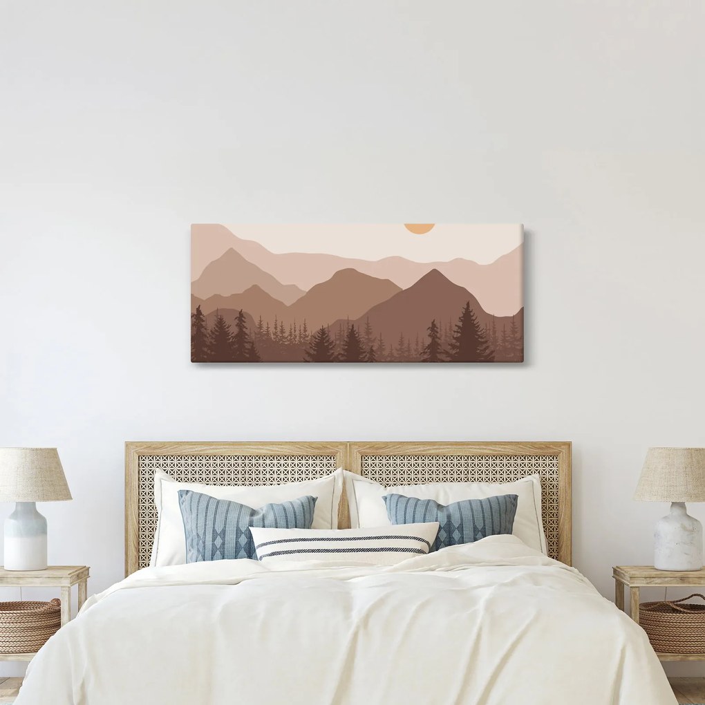 Obraz - Hnedé pohorie N⁰1 (120x50 cm)