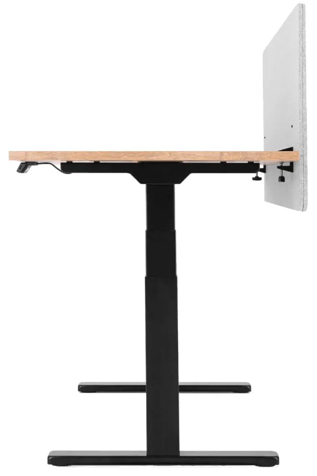 Liftor Silent, akustický paraván na stôl 155 x 60 cm, svetlošedý