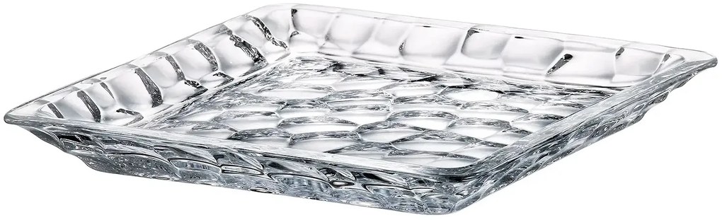 Crystalite Bohemia sklenený servírovací tanier Marble 26 cm