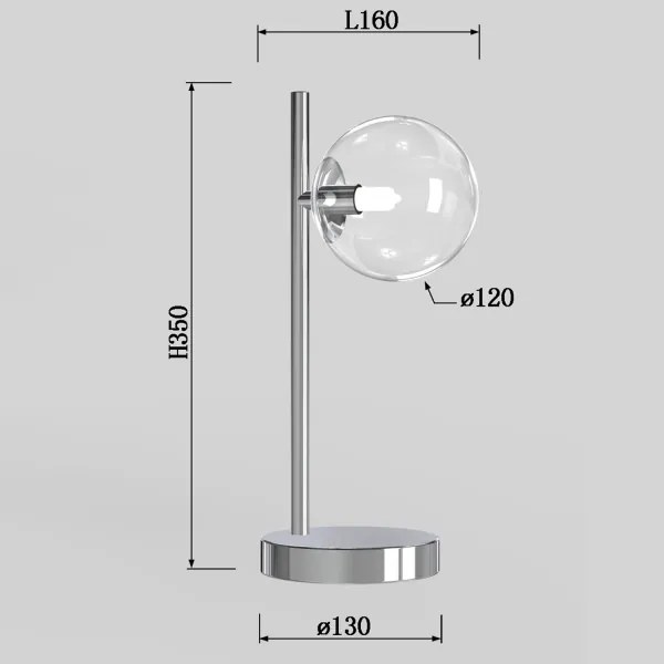 ONLI - Stolová lampa KIMBERLY 1xG9/6W/230V 35 cm lesklý chróm