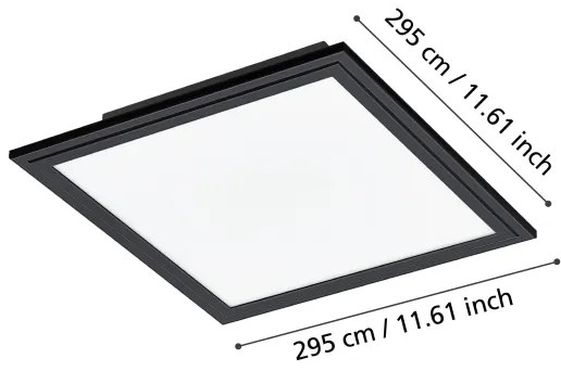 Eglo 900817 - LED Stropné svietidlo SALOBRENA LED/14W/230V 30x30 cm čierna