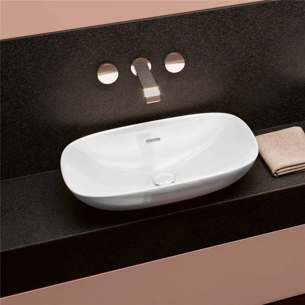 VILLEROY & BOCH Loop & Friends obdĺžnikové umývadlo na dosku bez otvoru, s prepadom, 560 x 380 mm, biela alpská, 4A490001