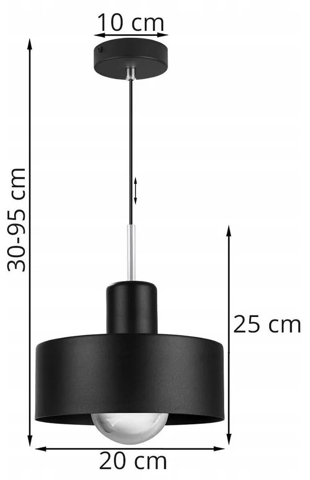Závesné svietidlo BARCELONA, 1x kovové tienidlo (výber z 2 farieb), CH