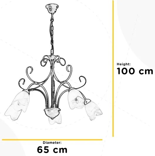 ONLI - Luster na reťazi ODINO 5xE14/6W/230V